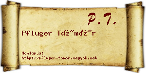 Pfluger Tömör névjegykártya
